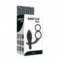 Addicted Toys Butt Plug With Cock Ring And Ball-strap - Black