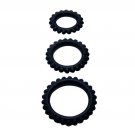 Baile Titan Set 3pcs Cock Ring Black 2.8 + 2.4 + 1.9 Cm