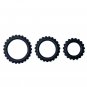 Baile Titan Set 3pcs Cock Ring Black 2.8 + 2.4 + 1.9 Cm