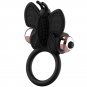 Coquette Cock Ring Butterfly With Vibrator Black/ Gold