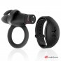 Black and Silver Agron Remote Control Cockring Watchme