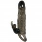 Brave Man Penis Cover With Rabbit Black 16.5 Cm