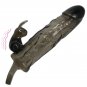 Brave Man Penis Cover With Rabbit Black 16.5 Cm