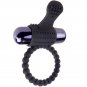 Fantasy C-ring Vibrating Silicone Super Ring Black