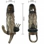 Brave Man Penis Cover With Clit And Anal Stimulation Double Bullet Black 16.5 Cm