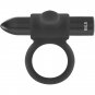 Black and Silver Cameron Rechargeable Vibrating Ring Black
