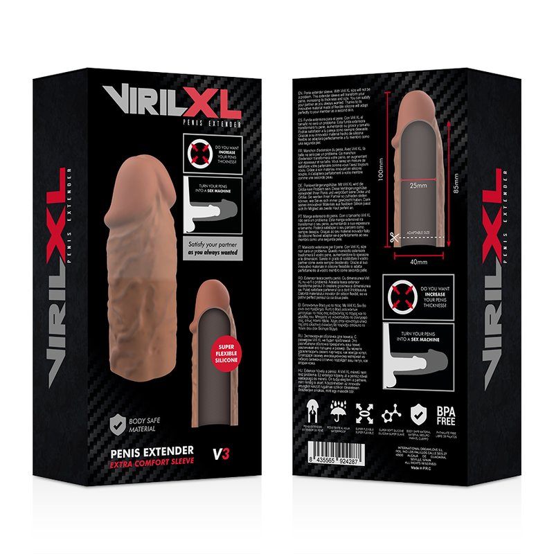 Virilxl Penis Extender Extra Comfort Sleeve V3 Brown