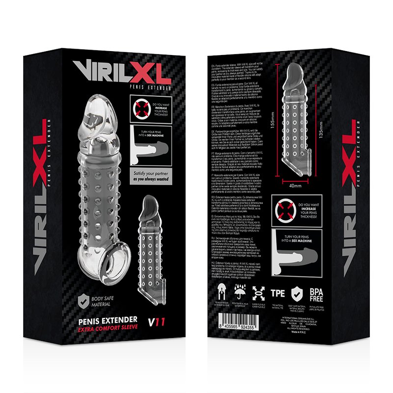 Virilxl Penis Extender Extra Comfort Sleeve V11 transparent