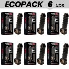 Ecopack 6 Units - Virilxl Extension And Penis Sheath V15 Black