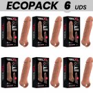 Ecopack 6 Uds - Virilxl Liquid Silicone Penis Extension V9 Brown N