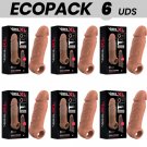 Ecopack 6 Uds - Virilxl Penis Extension Liquid Silicone V7 Brown