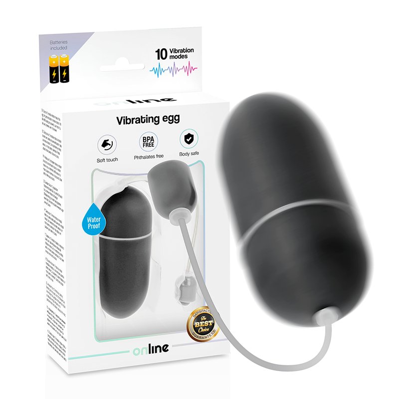 Online Waterproof Vibrating Egg, Black