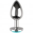 Coquette Anal Plug Metal Blue Color Size M 3.5 X 8cm