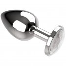 Coquette Anal Plug Metal White Color Size L 4 X 9cm