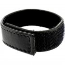 Leather Body Cock And Ball Strap Velcroed Adjustable - Black