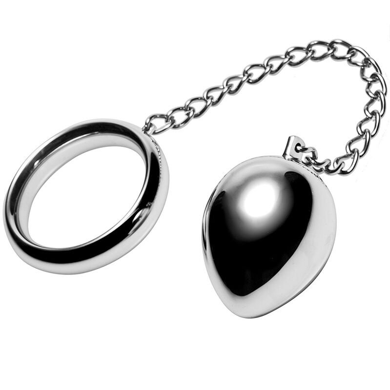 Metalhard Cock Ring 50mm + Cadena Con Bola Metal