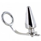 Metalhard Cock Ring With Plug Anal 45 X 50mm
