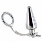 Metalhard Cock Ring With Plug Anal 45 X 50mm