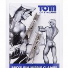 Tom Of Finland Pin Stainless Steel Nipple Clamps Silver