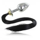 Metalhard Black Hair Pony Plug Anal 8.89cm