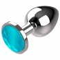 Coquette Chic Desire Anal Plug Metal Blue Color Size L 4 X 9cm