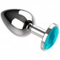 Coquette Chic Desire Anal Plug Metal Blue Color Size L 4 X 9cm