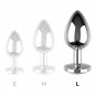 Coquette Chic Desire Anal Plug Metal White Color Size L 4 X 9cm