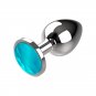 Coquette Chic Desire Anal Plug Metal Blue Size S 2.7x 8cm
