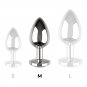Coquette Chic Desire Anal Plug Metal Clear Color Size M 3.5 X 8cm