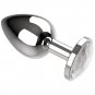 Coquette Chic Desire Anal Plug Metal Clear Color Size M 3.5 X 8cm