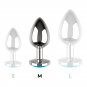 Coquette Chic Desire Anal Plug Metal Blue Color Size M 3.5 X 8cm