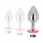 Ohmama Anal Plug Metal Red 9 Cm