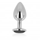 Ohmama Anal Plug Metal Black 9 Cm