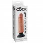 King Cock - 6"- 15.24 Cm Vibrating Cock Flesh