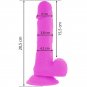 Diversia Flexible Vibrating Dildo 20.5 Cm, Purple