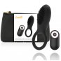 Coquette Chic Desire Cock Ring Remote Control Rechargeable Black/ Gold