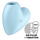 Satisfyer Cutie Heart Air Pulse Stimulator & Vibrator - Blue