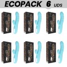 Ecopack 6 Uds - Mia Eiffel Turquoise Blue Rotator Vibrator