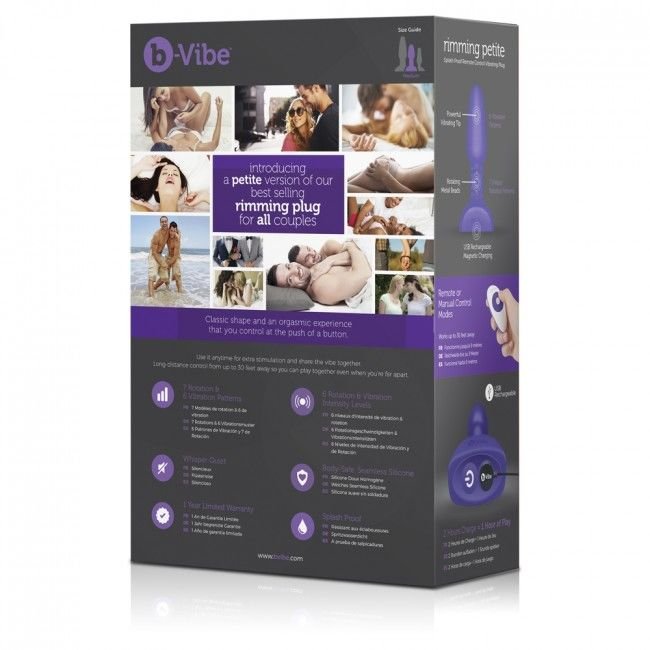 B-vibe Rimming Petite Remote Control Plug Purple
