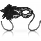 Ohmama Masks Lace Eyemask And Flower, Black