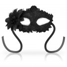 Ohmama Masks Venetian Eyemask Side Flower, Black