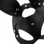 Coquette Chic Desire Vegan Leather Mask With Bunny Ears