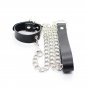 Ohmama Restraint Leather Necklace And Metallic Chain