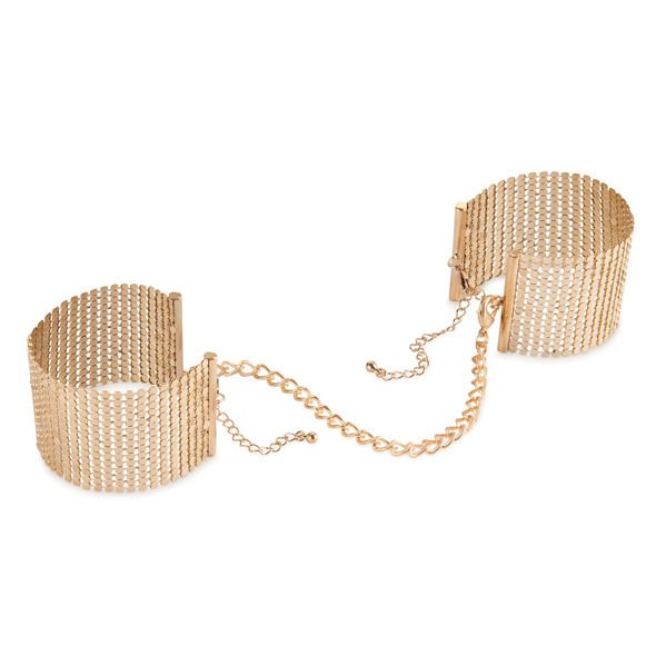 Desir Metallique Black Mesh Gold Handcuffs