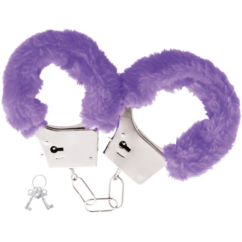 Ohmama Fetish Flurry Metal Cuffs, Purple