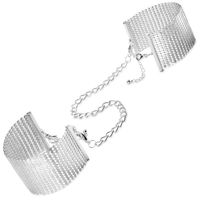 Bijoux D&Atilde;&copy;sir M&Atilde;&copy;tallique Silver Metallic Mesh Handcuffs