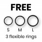 Cyber Silicock Strap-on Harness With 3 Rings Free