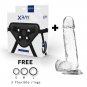 Xray Harness + Clear Cock With Balls 20cm X 4.5cm