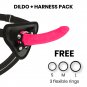 Delta Club Toys Harness + Dong Pink Silicone 17 X 3 Cm