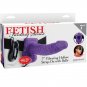 Fetish Fantasy Series 7" Hollow Strap-on Vibrating With Balls 17.8cm Purple